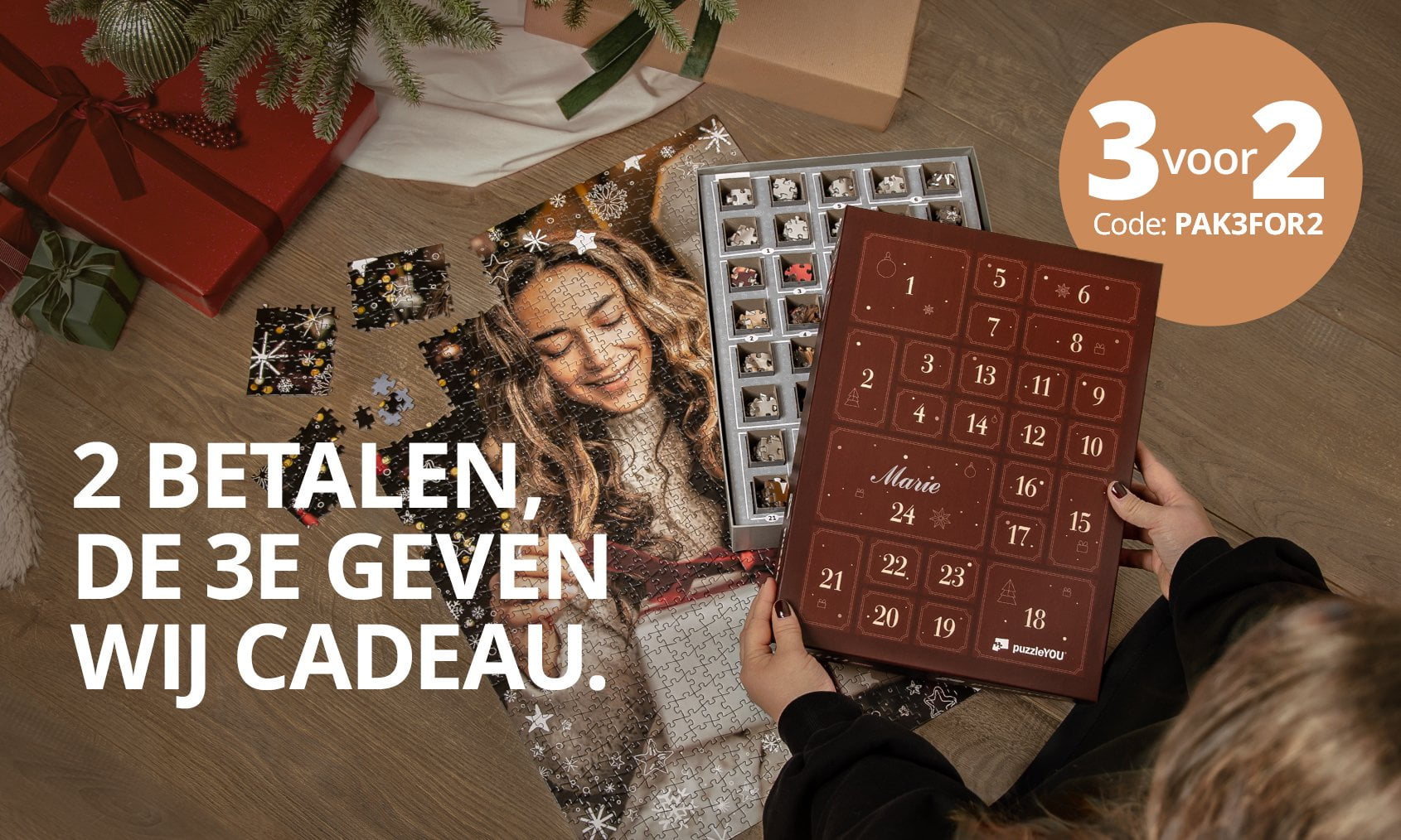 3 puzzel adventskalenders voor de prijs van 2