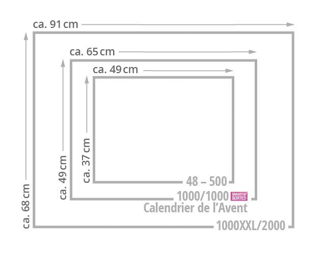dimensiones des cadres pour puzzles