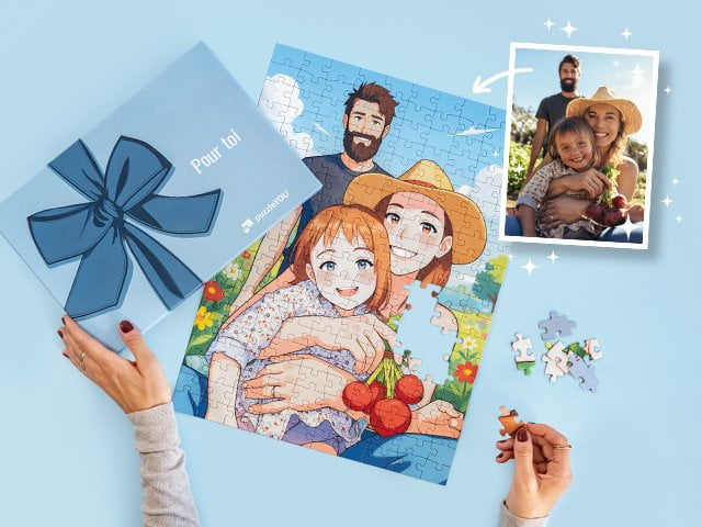 Puzzle personnalisé AI Art - Anime